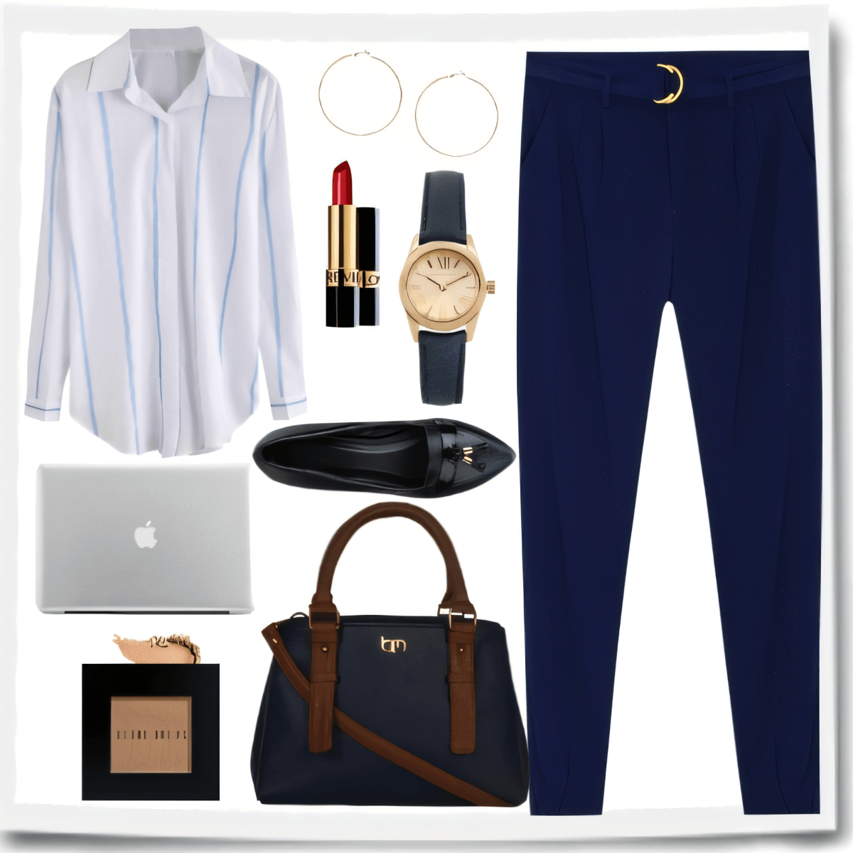 The Polished Professional: Navy & White Power Look by Rubina Shaikh
