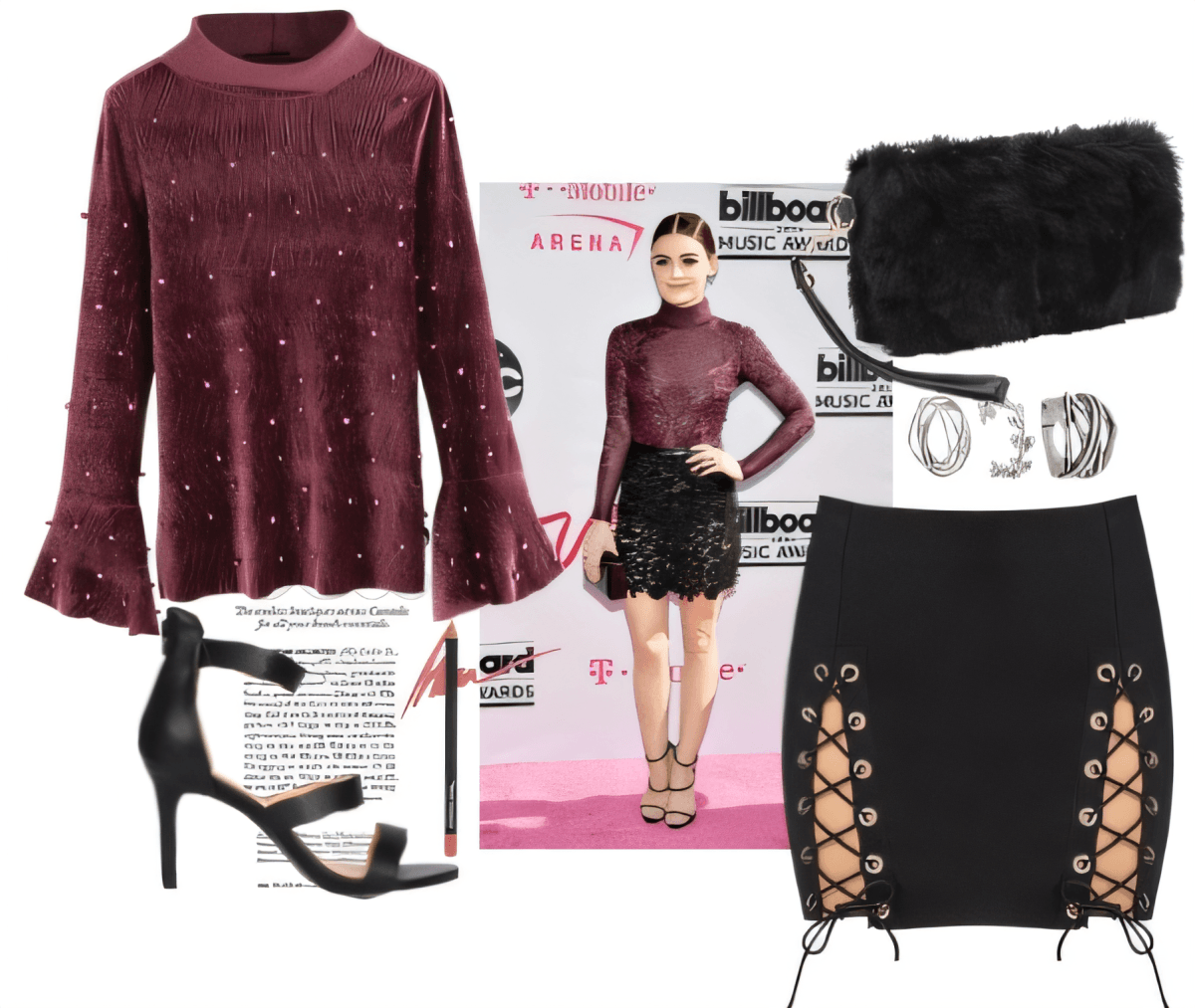 Burgundy Romance Meets Edge: The Perfect Date Night Statement by Rubina Shaikh
