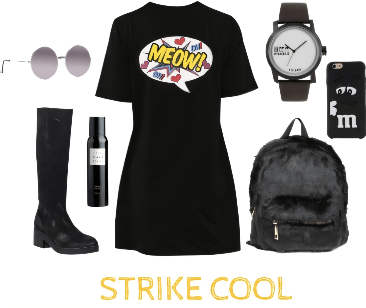 Urban Feline Vibes: The Meow-nificent Black Ensemble by sanyakhurana25