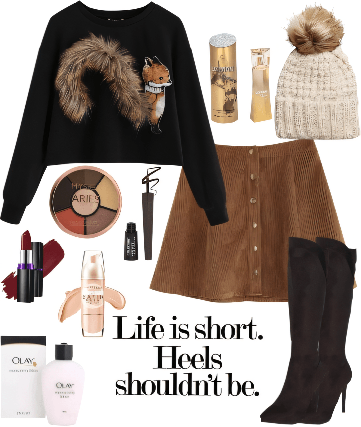 Cozy Squirrel Sweater & Corduroy Chic: Where Whimsy Meets Winter by neeti
