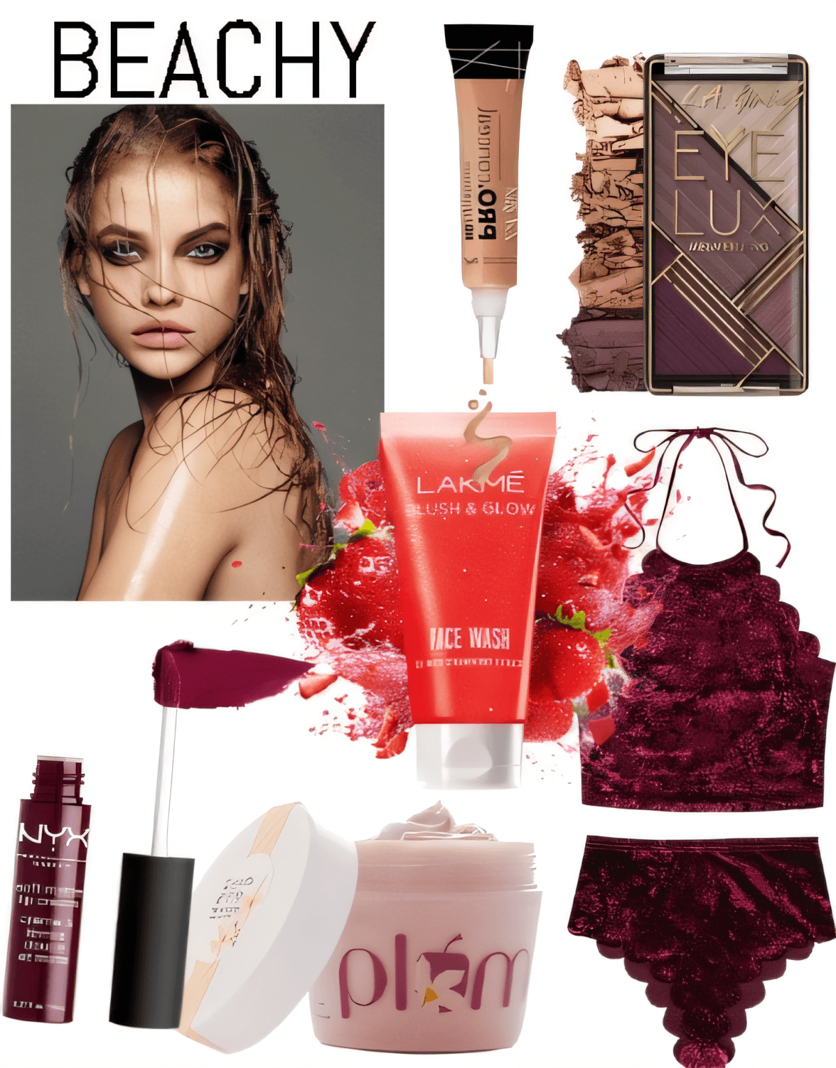 Beachy Velvet Dreams: Burgundy Crush Summer Glam Beachy Velvet Dreams: Burgundy Crush Summer Glam by preeti