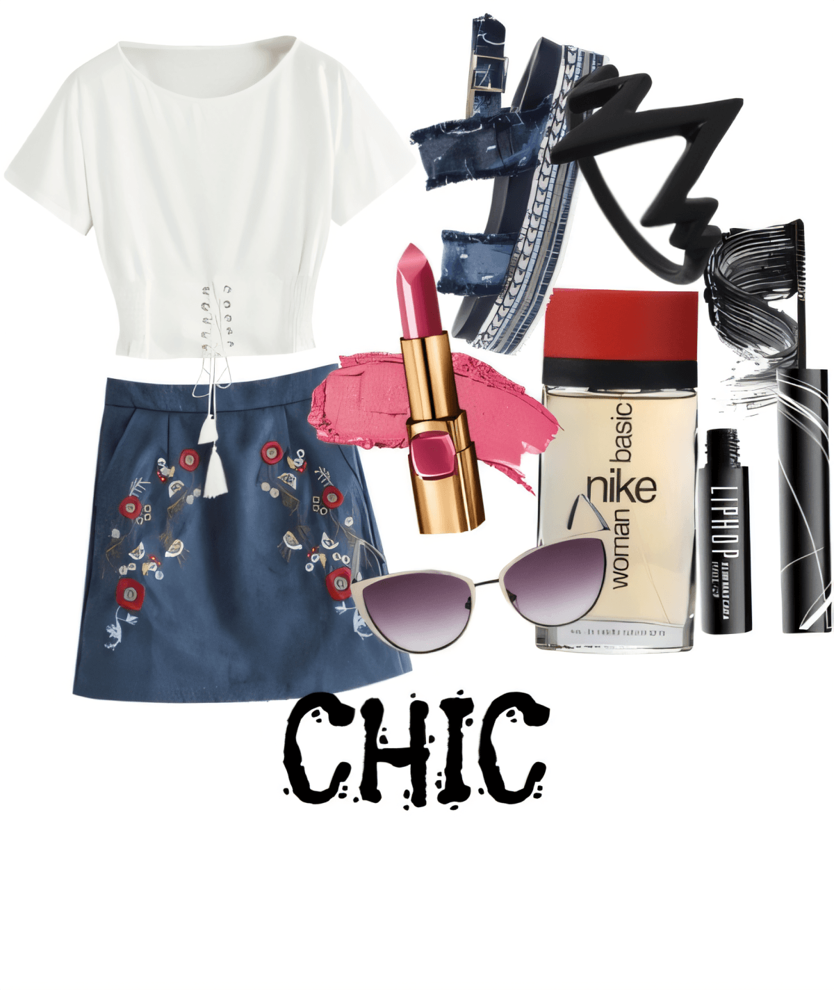 Summer Romance: Floral Denim & Corset Crop Charm Summer Romance: Floral Denim & Corset Crop Charm by Miloni Jhaveri