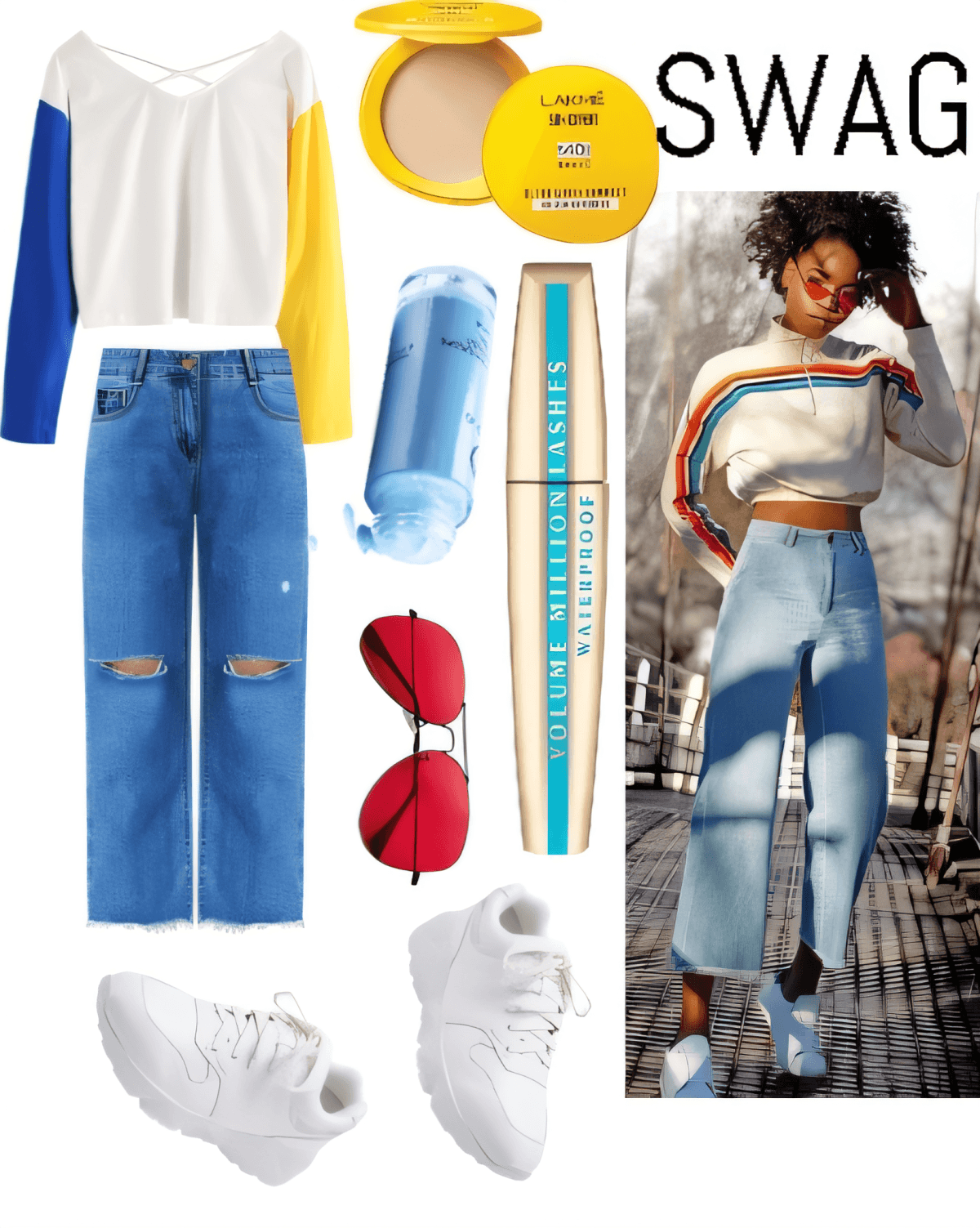 Urban Rainbow Runner: Retro Sporty-Chic Fusion Urban Rainbow Runner: Retro Sporty-Chic Fusion by kiran