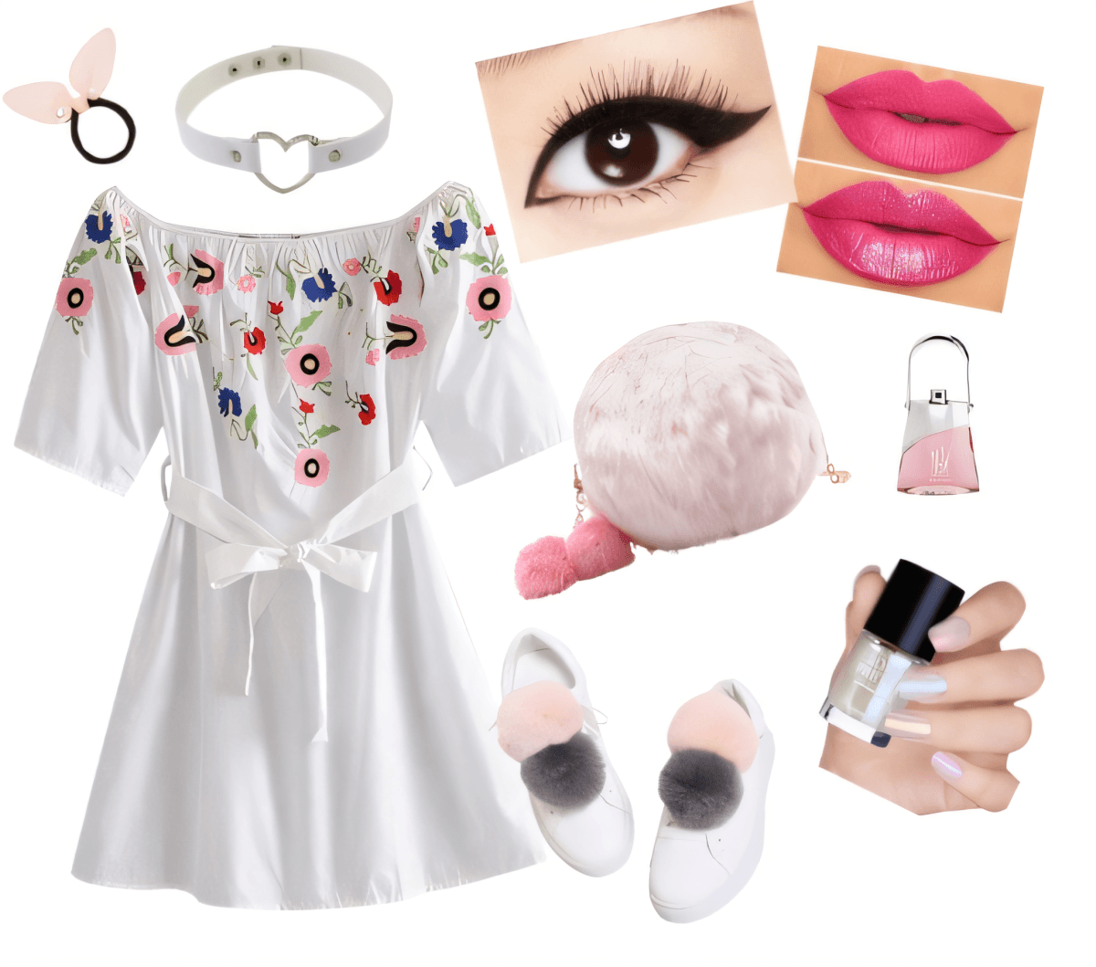 Sweet Serenity: A Floral Romance Off-Shoulder Ensemble by Poonam Popli