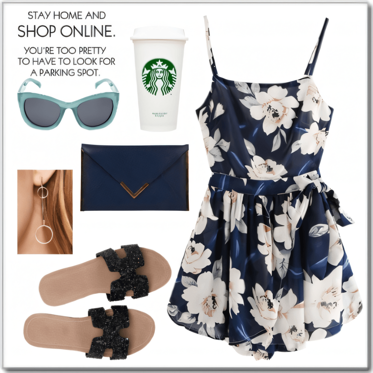 Navy Floral Romance: Your Perfect Summer Soirée Stunner by Rubina Shaikh