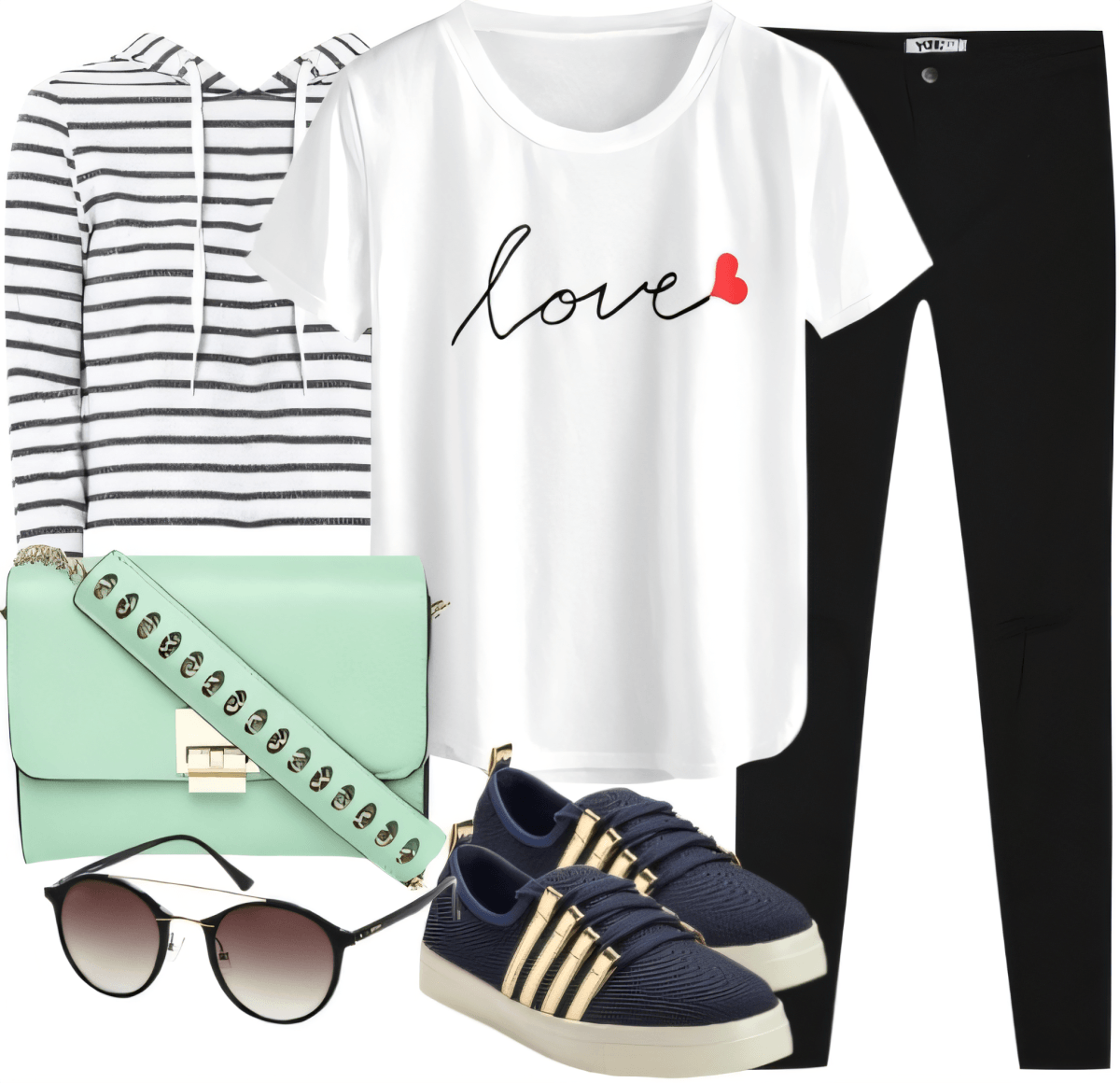 Casual Chic Love Story: Stripes, Hearts & Mint Dreams by Rubina Shaikh