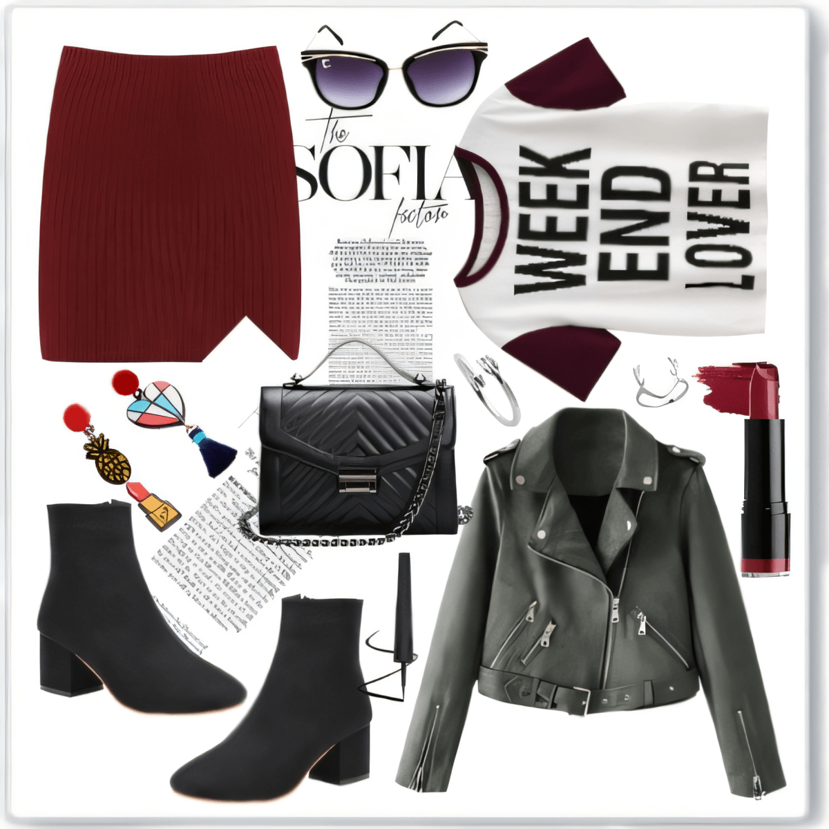 Urban Edge: Burgundy & Black Power Play by Lacas