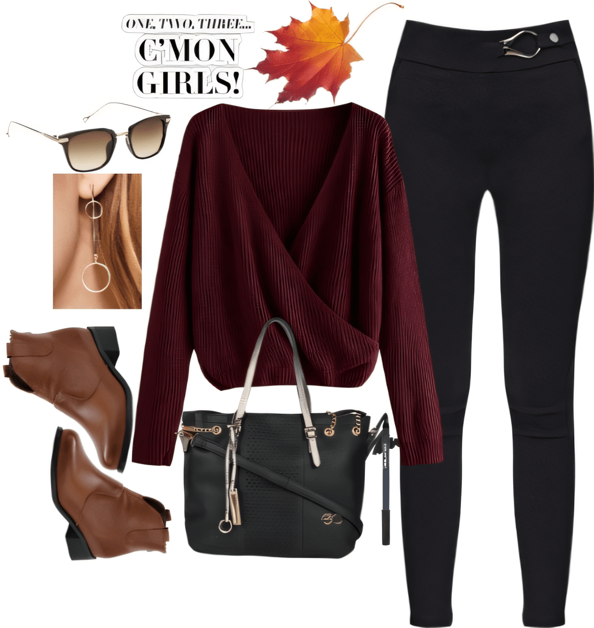 Autumn's Embrace: Burgundy Bliss Meets Urban Edge Autumn's Embrace: Burgundy Bliss Meets Urban Edge by alka