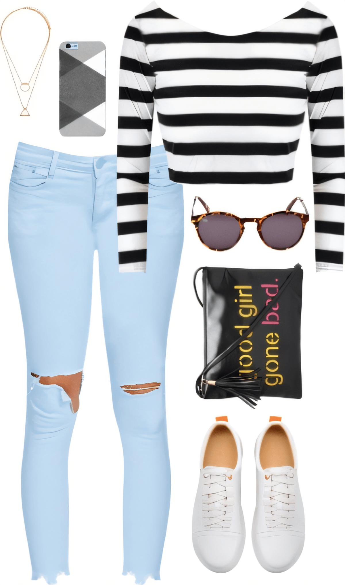 Coastal Chic: Stripes & Light Denim Dream by Rubina Shaikh
