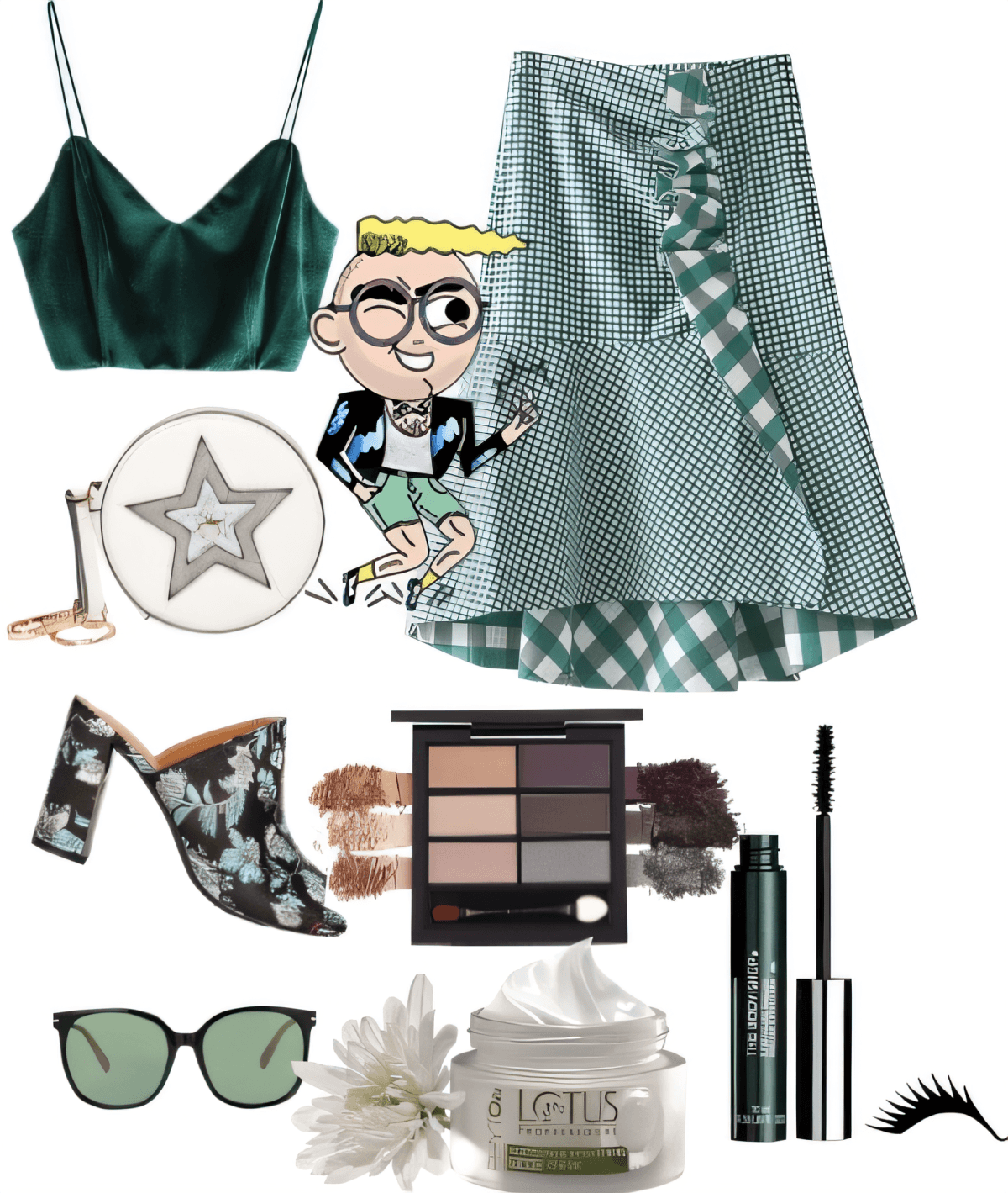Emerald Dreams & Gingham Grace: A Vintage-Inspired Symphony by Miloni Jhaveri