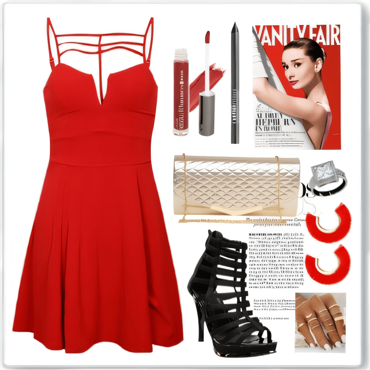 Red Hot Romance: The Ultimate Statement-Making Cocktail Ensemble by Rubina Shaikh