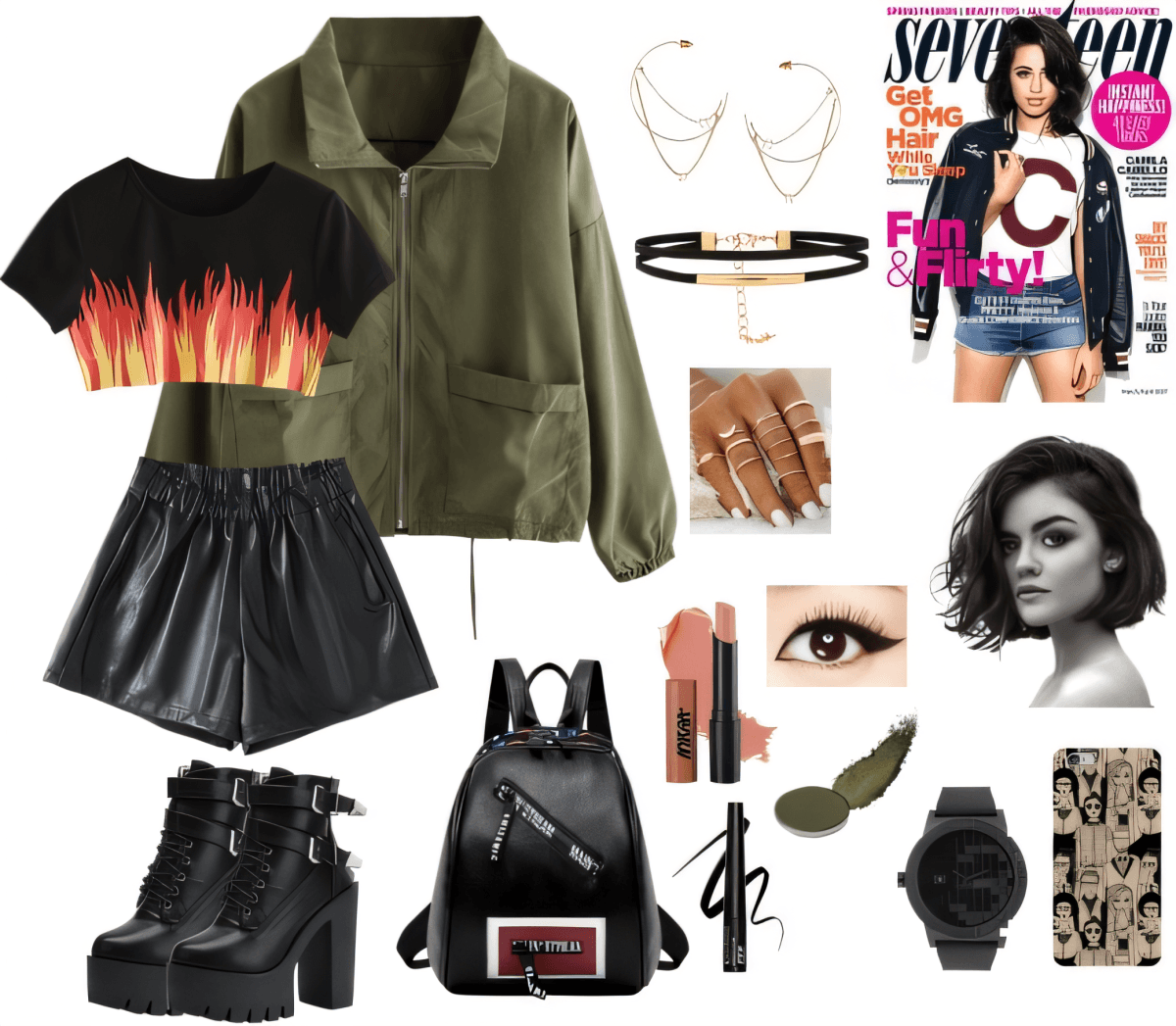 Edgy Urban Rebel: Flames & Leather Power Play by Sanjana