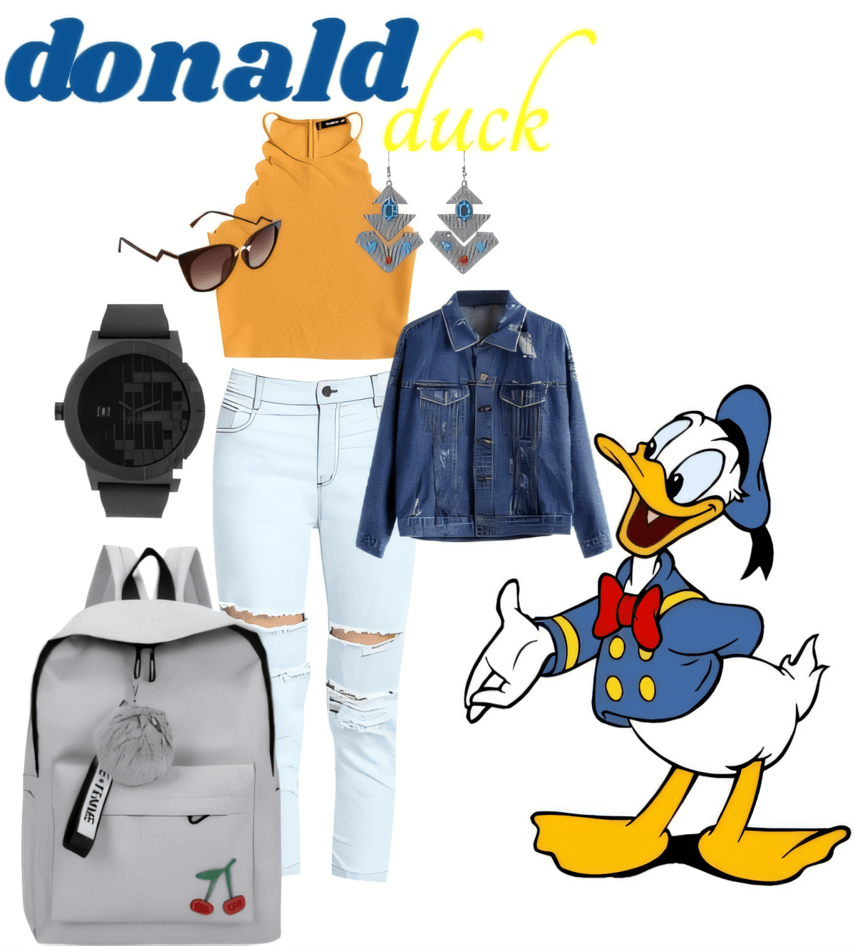 Donald Duck Goes Street-Chic: The Ultimate Disney-Inspired Urban Ensemble by Diksha Rathore