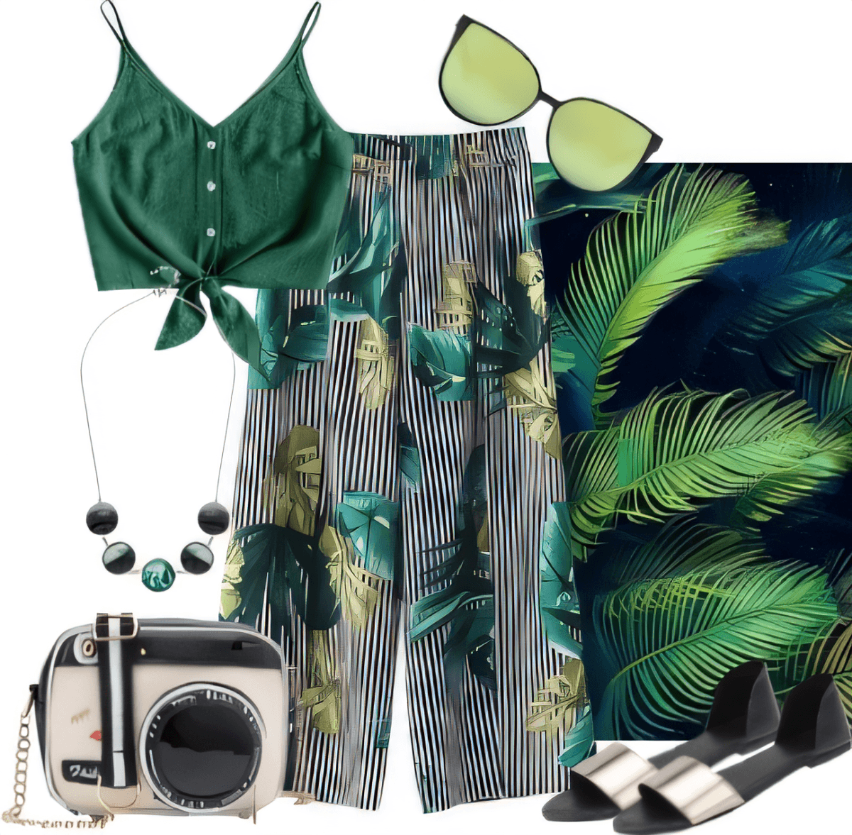 Tropical Paradise Meets Urban Chic: The Ultimate Summer Getaway Look Tropical Paradise Meets Urban Chic: The Ultimate Summer Getaway Look by Divisha Mall