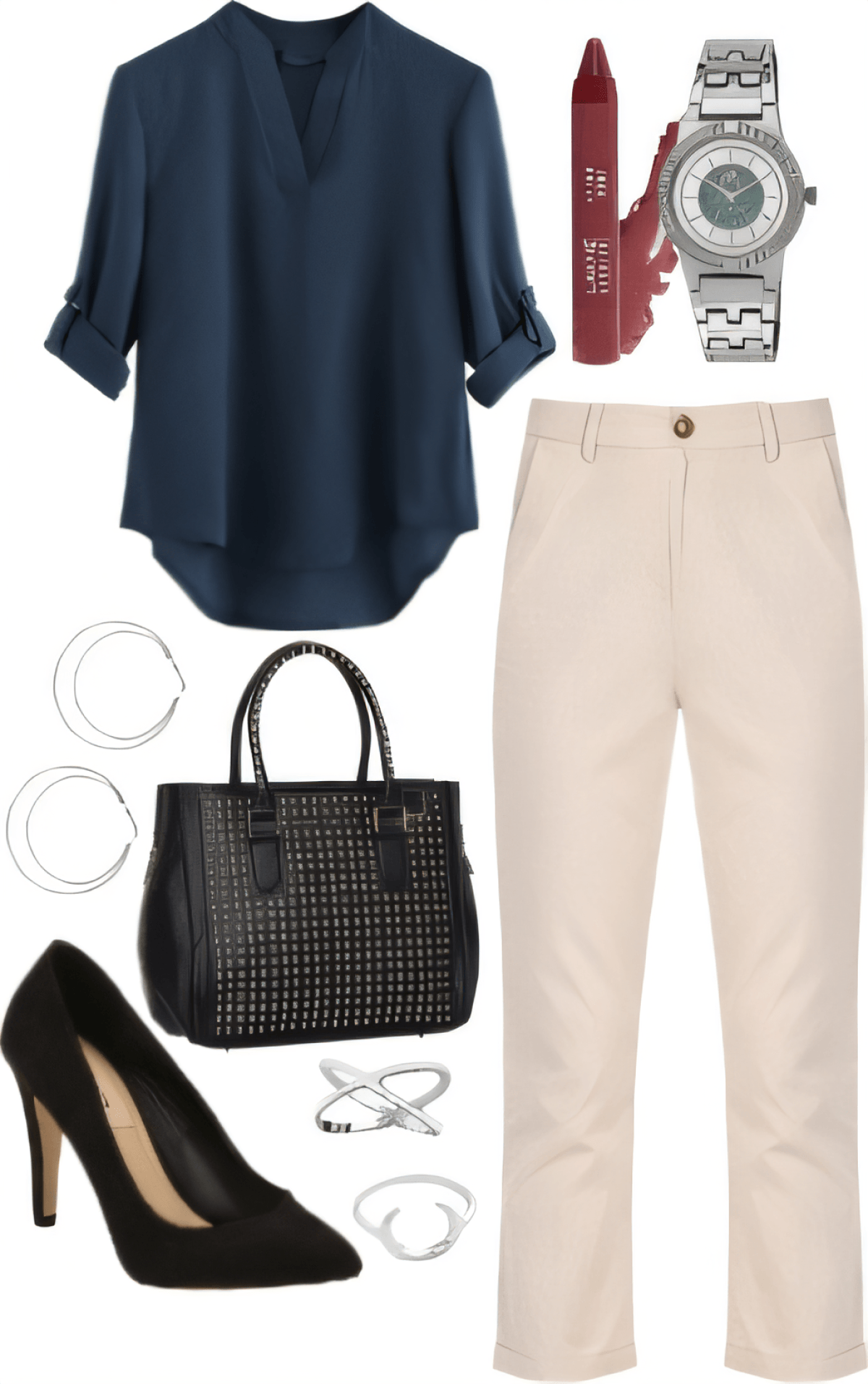 Timeless Elegance: Navy & Beige Power Professional by kritika