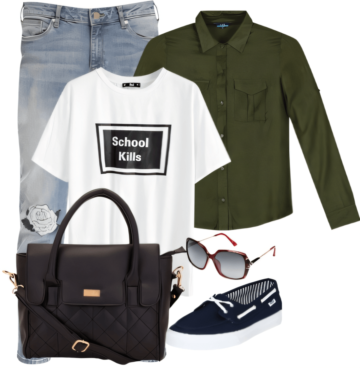 Casual Cool Campus Chic: The Academic Rebel's Uniform by Rubina Shaikh