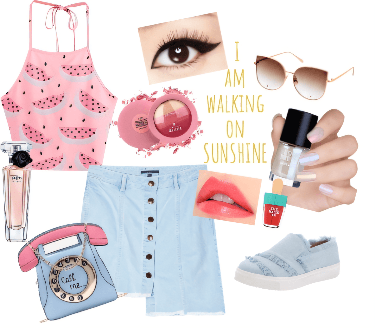 Sweet Watermelon Dreams: A Retro-Inspired Summer Getaway Look by ravneet.bijan