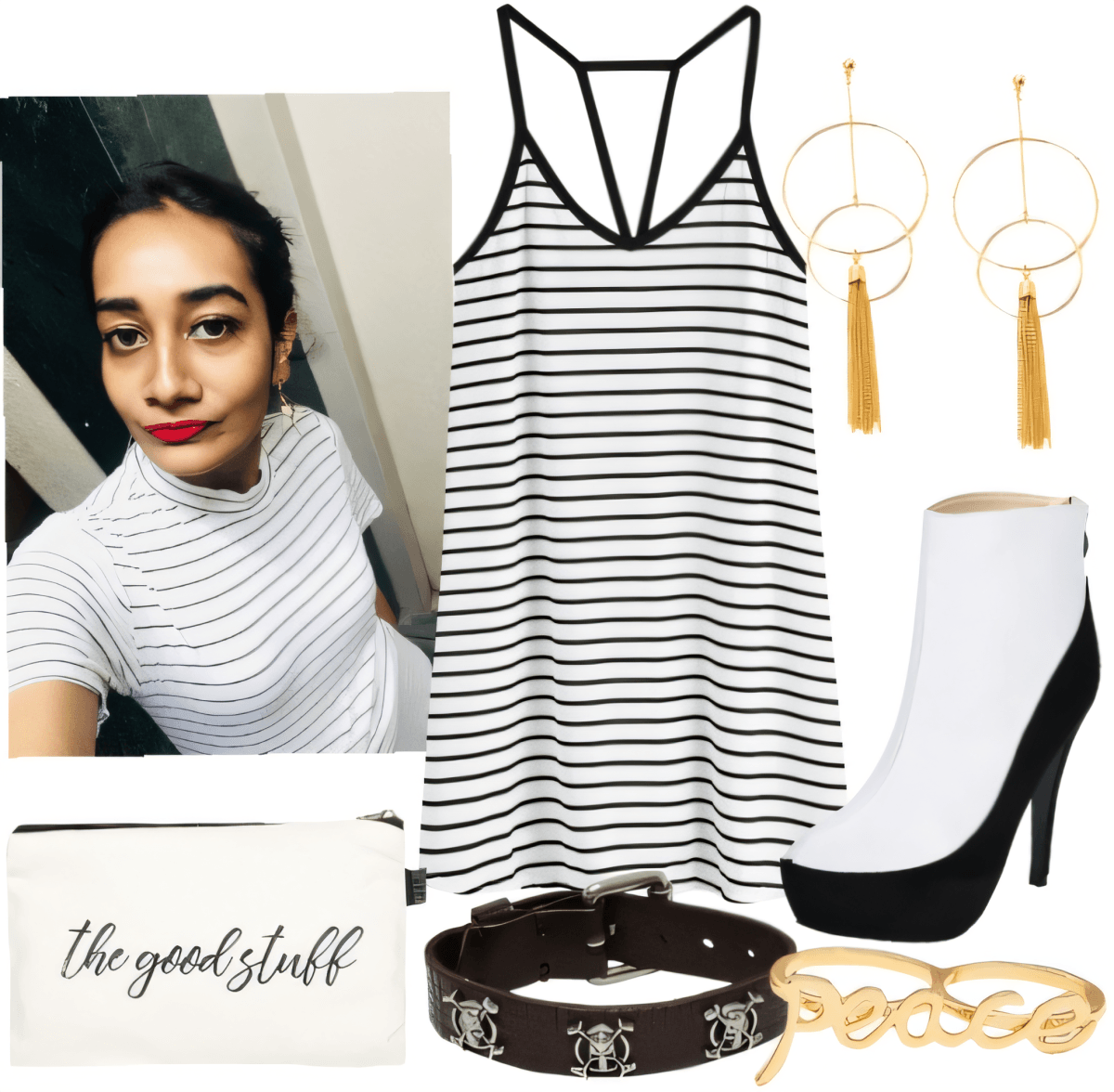 Nautical Chic Meets Urban Edge: The Striped Sophisticate by Miloni Jhaveri