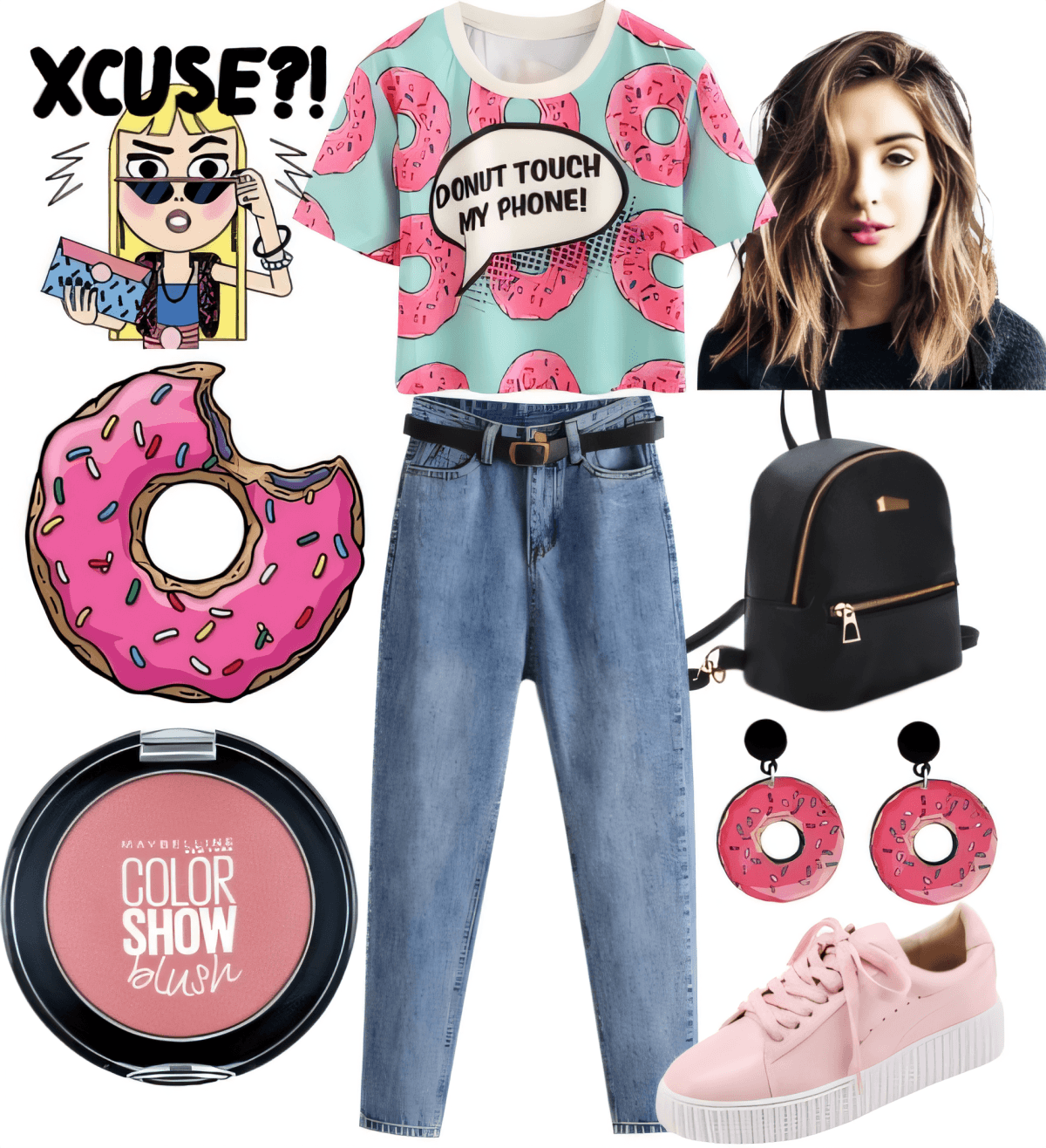 Donut Dare to Be Basic: A Playful Pink & Denim Dream by Urvashi modi