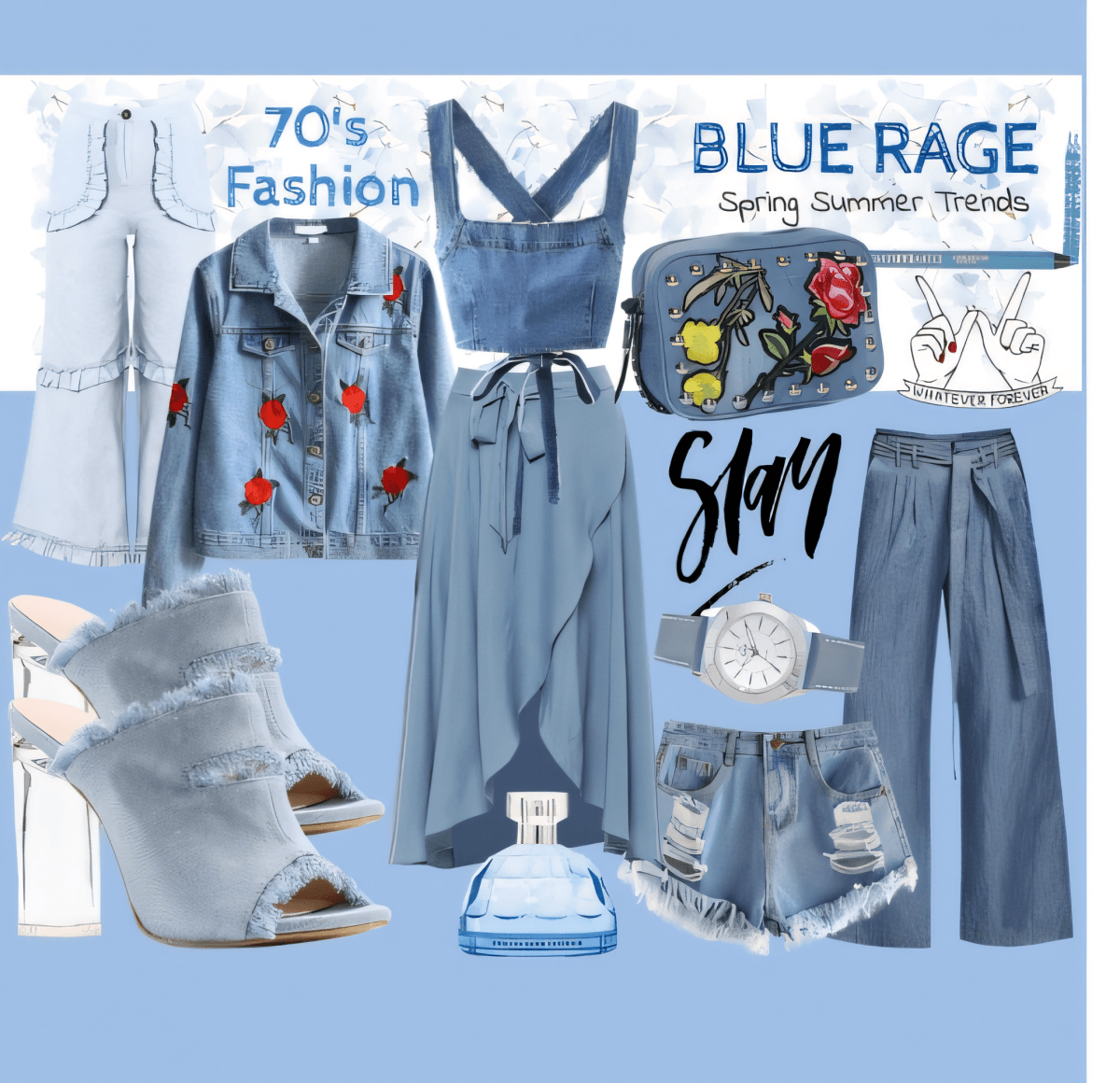 70's Blues & Blooms: Denim Dreams Revival by Kanika Kamra