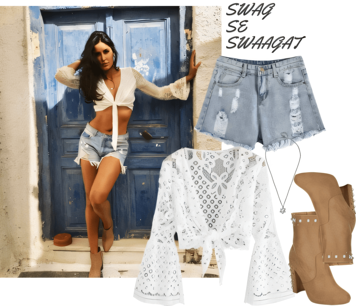 Bohemian Summer Romance: Lace & Denim Dream by Pragya Sharma