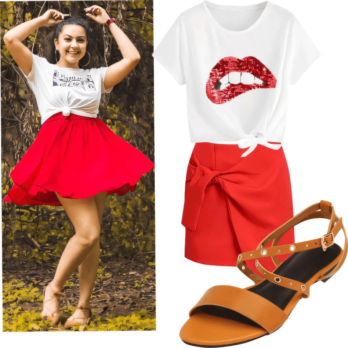 Red Hot Glam: The Perfect Twist on Classic Charm by nisha