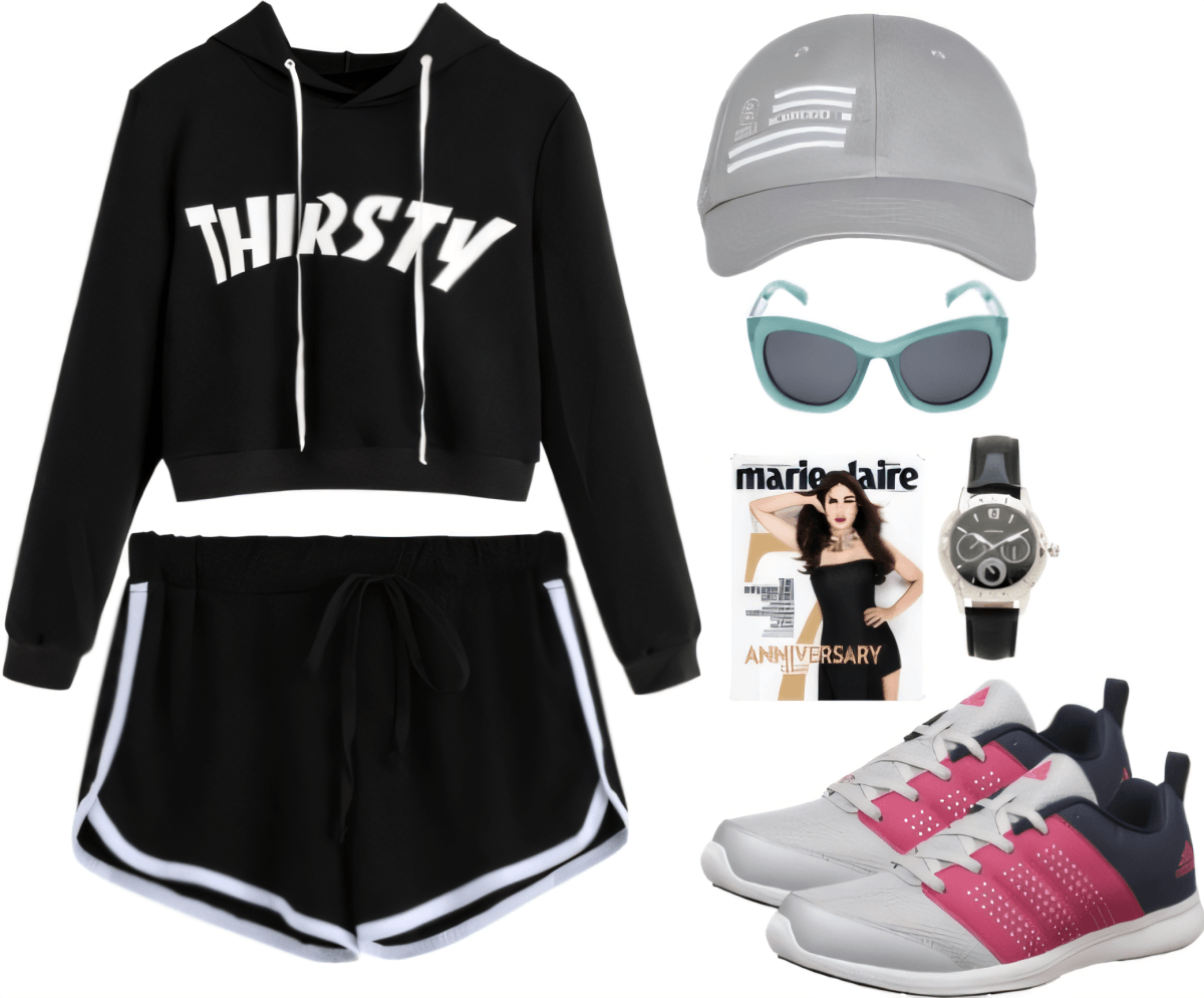 Sporty-Chic 'Thirsty' Athleisure Set: Where Comfort Meets Street Style by Rubina Shaikh