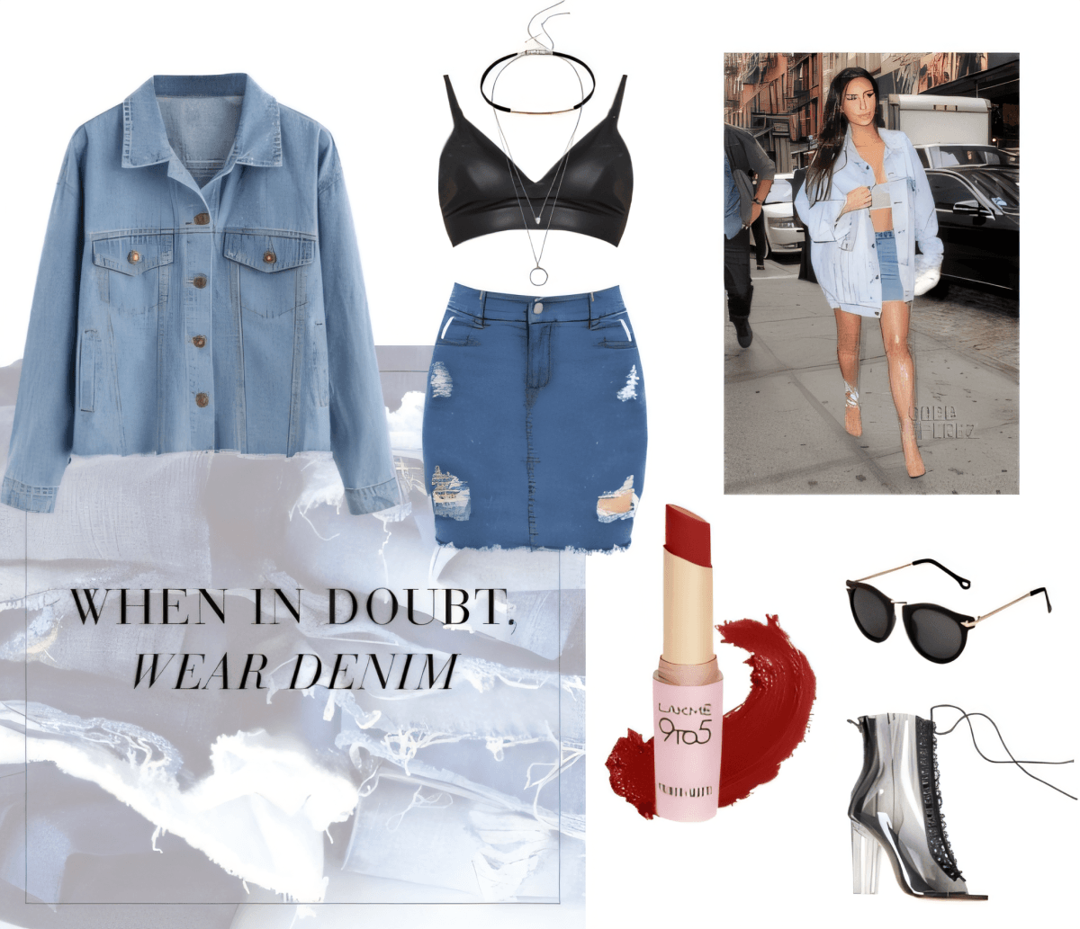 Double Denim Dream: Urban Cool Meets Street Style Sass Double Denim Dream: Urban Cool Meets Street Style Sass by Mahsjsjsi