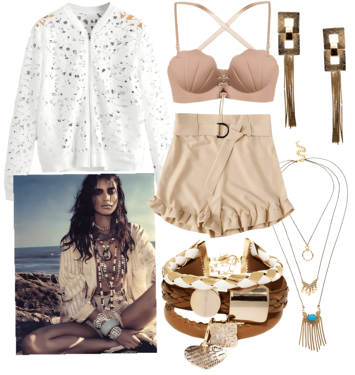 Bohemian Beach Goddess: White Lace & Desert Rose Bohemian Beach Goddess: White Lace & Desert Rose by mahima