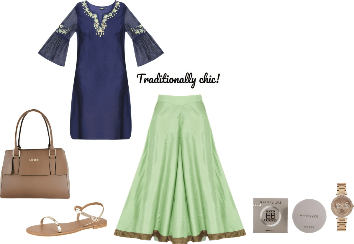Navy & Mint: Modern Fusion of Traditional Elegance by Talya Verma