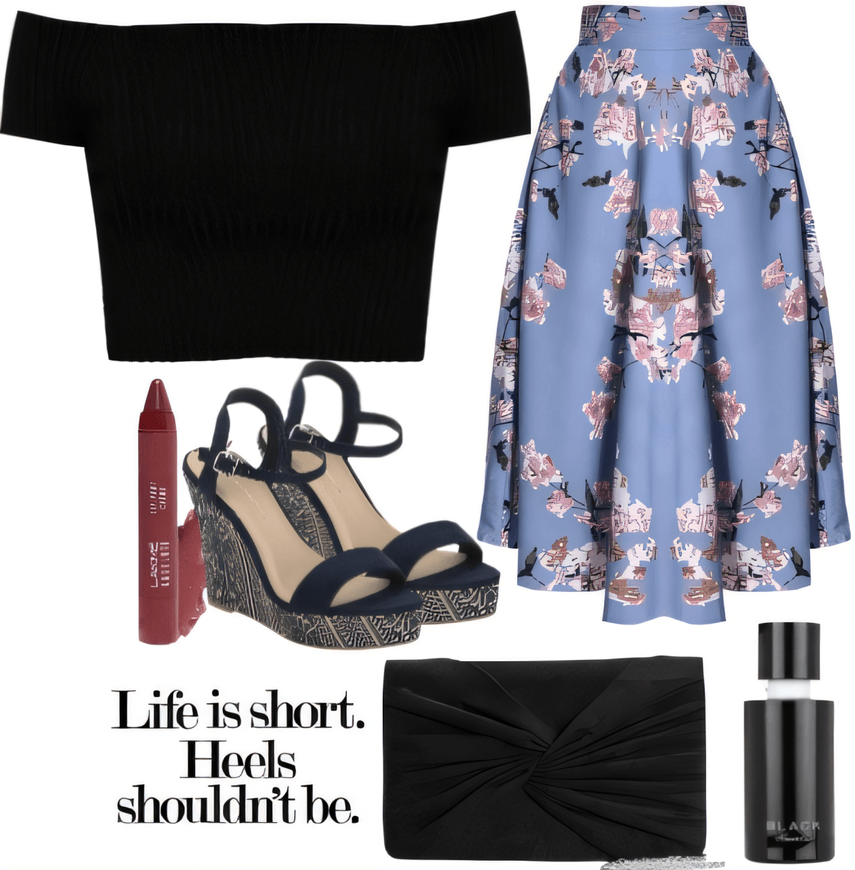 Garden Party Glam: Black & Blue Retro Romance by Rubina Shaikh