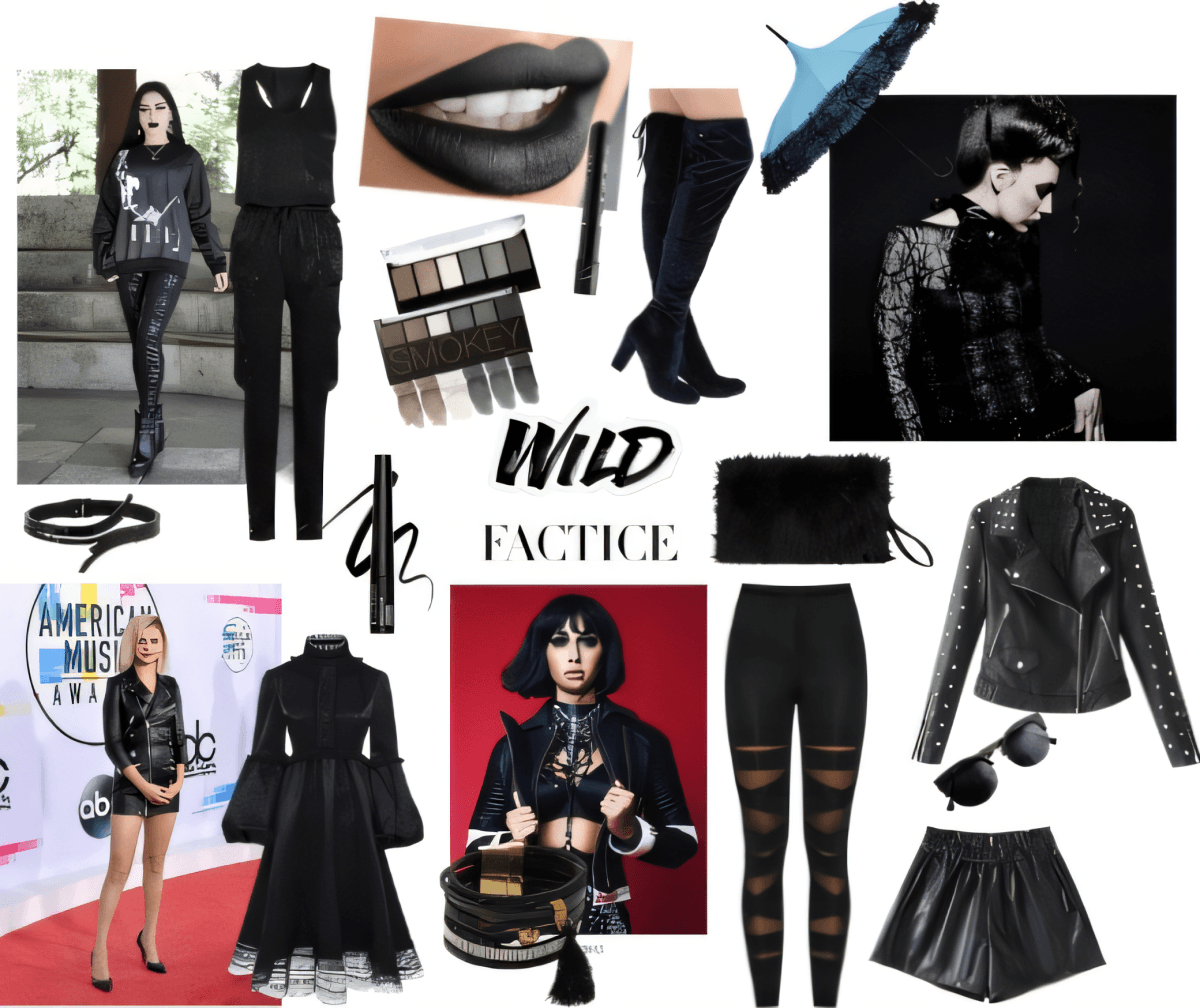 Edgy Noir Rebel: The Ultimate Dark Romantic Style Statement by Afiya Khan