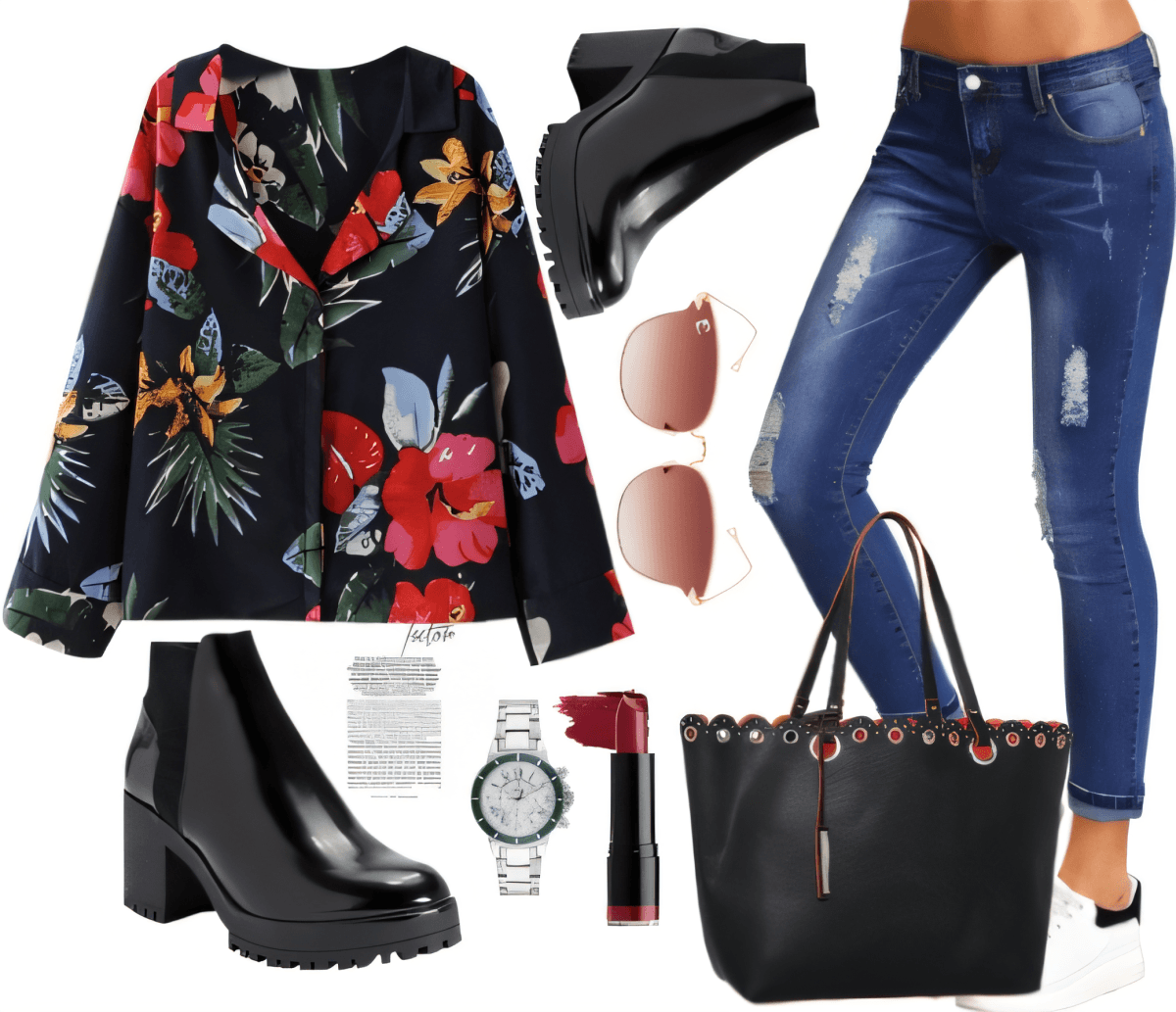 Tropical Blooms & Urban Edge: Your Perfect Day-to-Night Statement by Rubina Shaikh