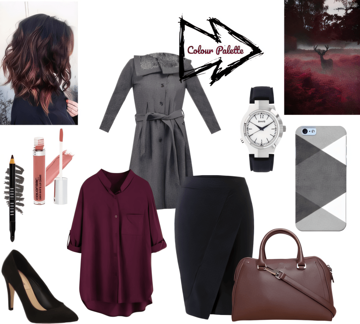 Modern Burgundy & Grey: The Urban Professional's Power Palette by Akancha Jain