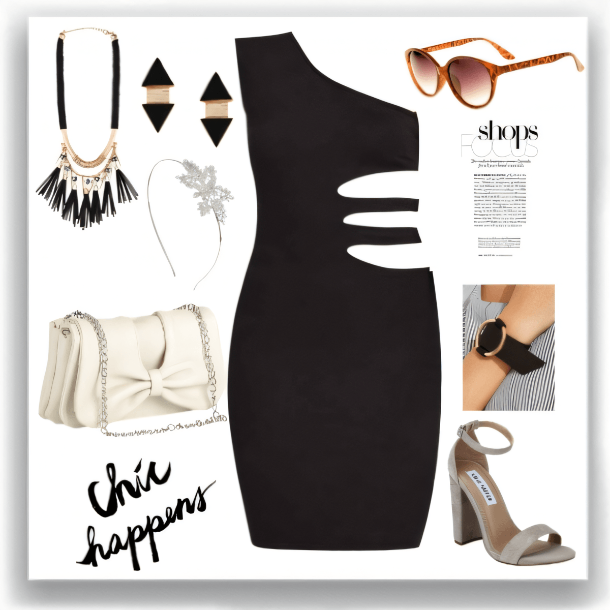 Chic After Dark: The Ultimate Cut-Out LBD Evening Look by Rubina Shaikh