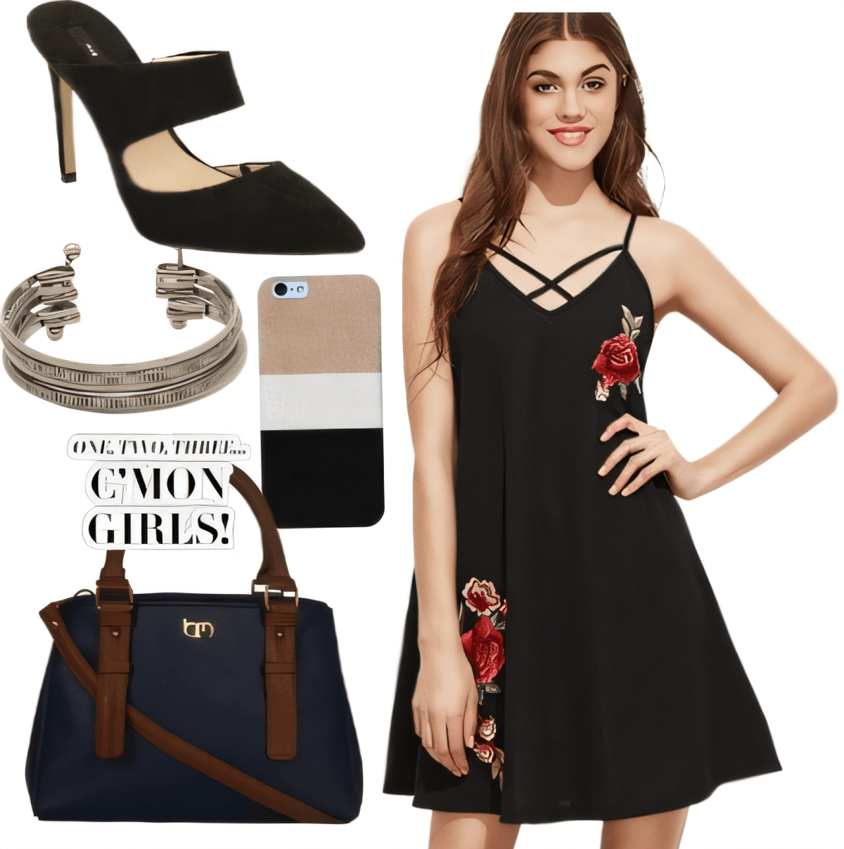 Midnight Romance: Floral Fantasy Little Black Dress Edition by Rubina Shaikh