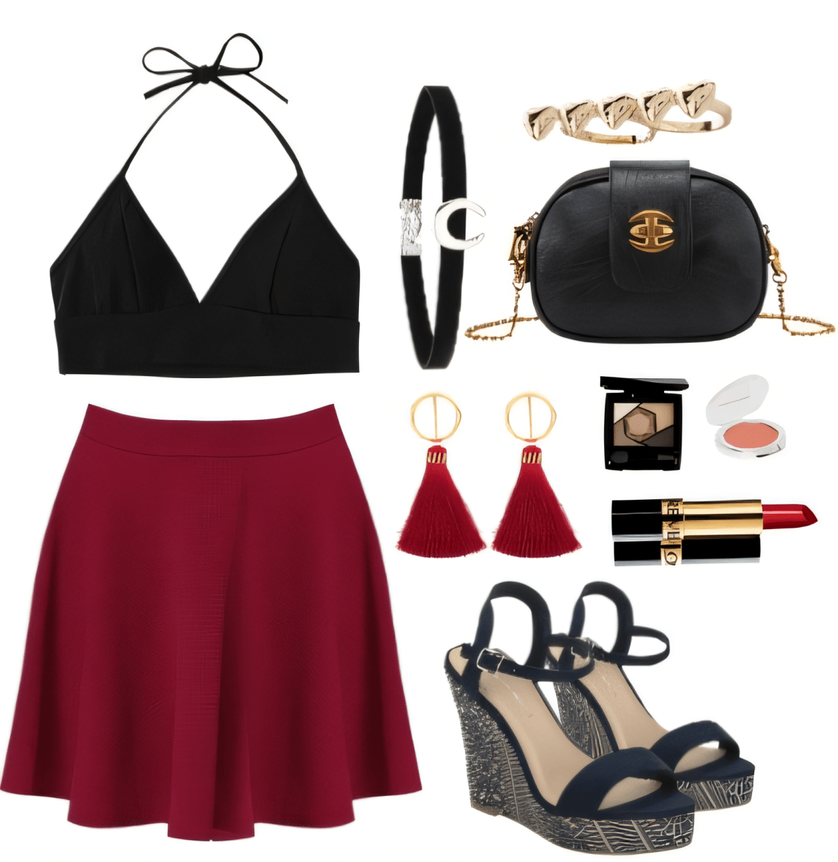 Burgundy Romance: Classic Glam with Modern Edge by neeti