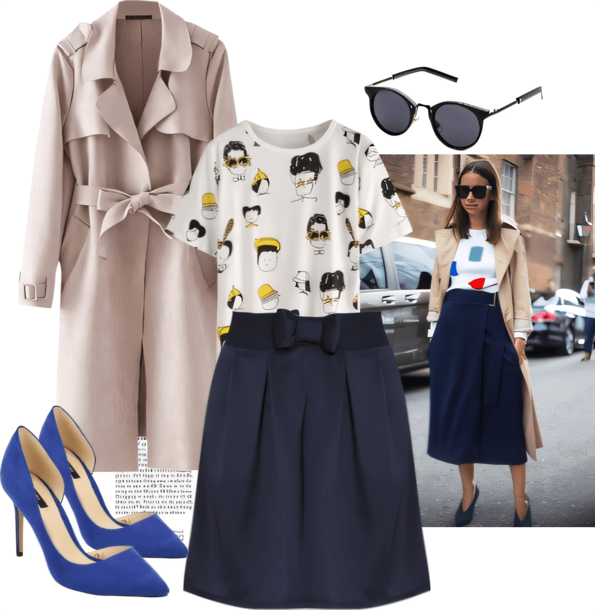 Parisian Chic Meets Modern Art: A Sophisticated Street Style Ensemble by neeti