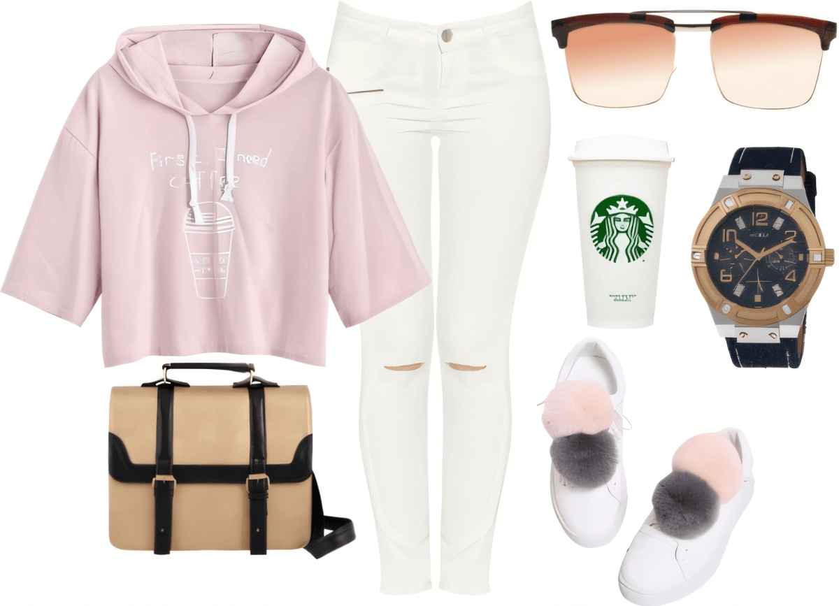 Blush & Cream Coffee Run Chic by Rubina Shaikh