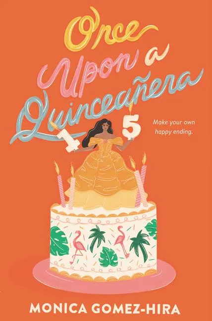 book cover for once upon a quinceanera, teen romance novel 