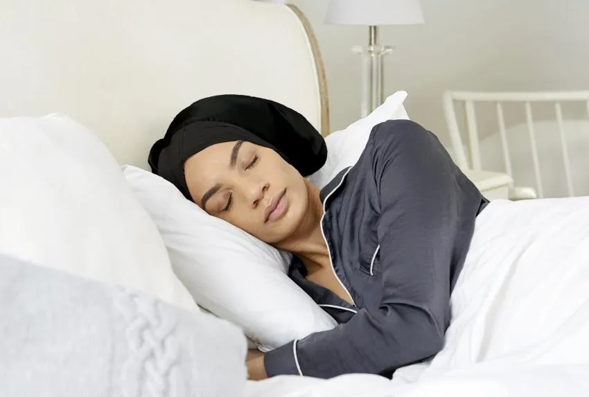 wrapping hair at night to mantain hair extensions 