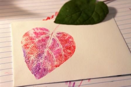 Nature print art, easy and fun art ideas