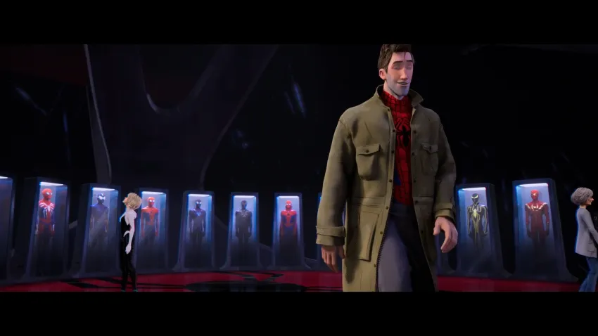 White Spider suit easter egg in 'Into the Spider-Verse' The Playstation 'white spider' suit in 'Into the Spider-Verse'