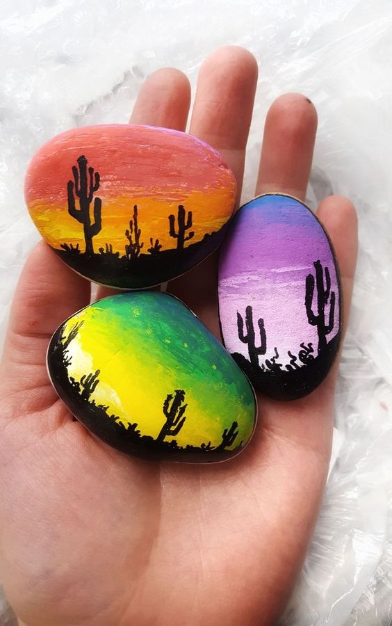 Rock painting, fun and easy art ideas