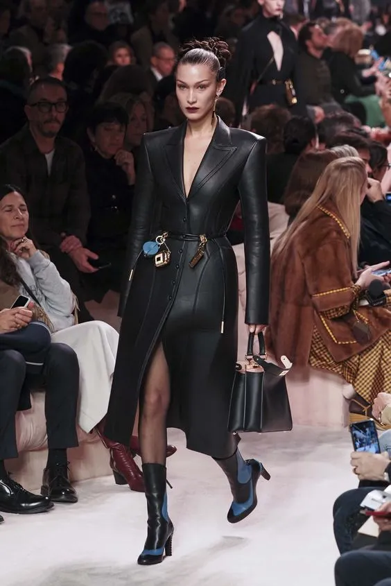 Bella Hadid walks the Fendi fashion show