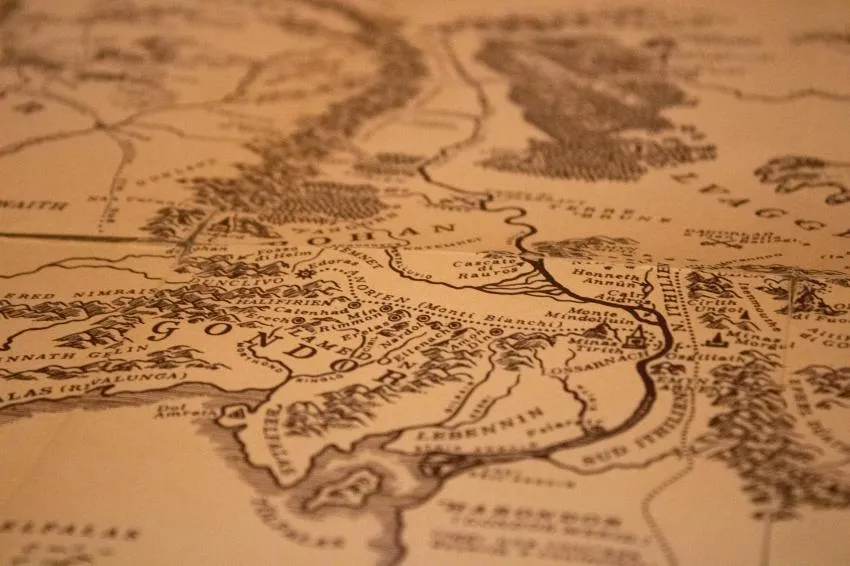 Map of Tolkien's Middle earth Map of Middle earth
