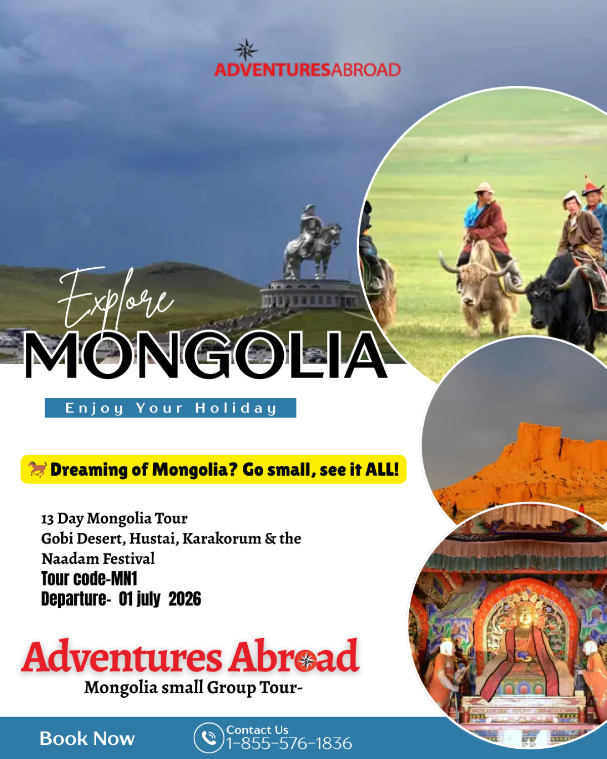 🐎 Dreaming Of Mongolia? Go Small — See It ALL! | 13-Day Mongolia Small Group Tour (MN1) by AdventuresAbroad