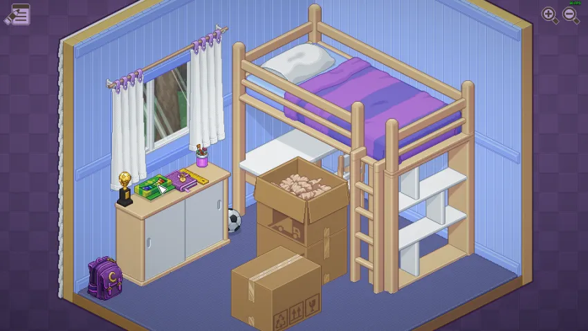 A Screencap of the first mission of Unpacking
