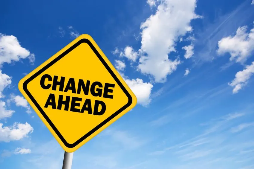 change ahead sign