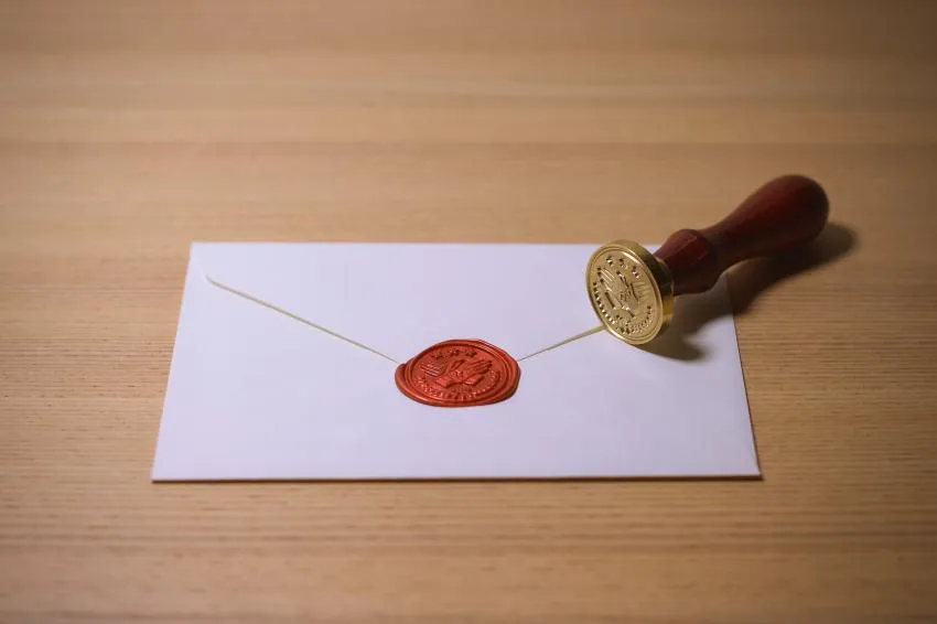 letter with wax seal letter with wax seal